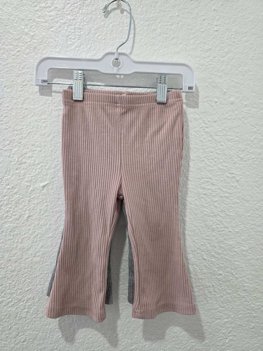 Shein 2 Pack  Ribbed Kids Flare Leggings